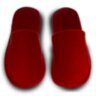 Тапочки велюровые с закрытым носом, размер 44-46, цветные
